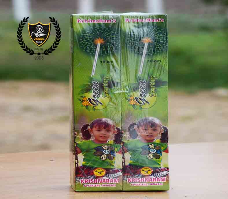 10 CM GREEN SPARKLERS - AK